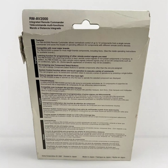 Sony RM-AV2000 Universal Remote Control - Picture 4 of 5